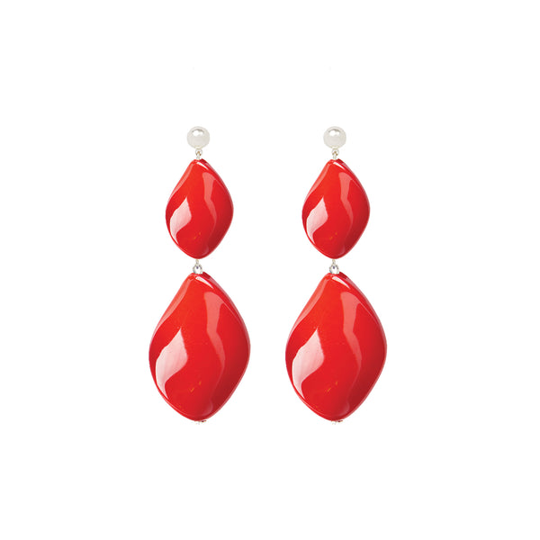 Red Earrings Statement Earrings Pietrasanta PIETRASANTA