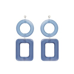 Blue statement earrings