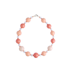 Pink pearl statement necklace