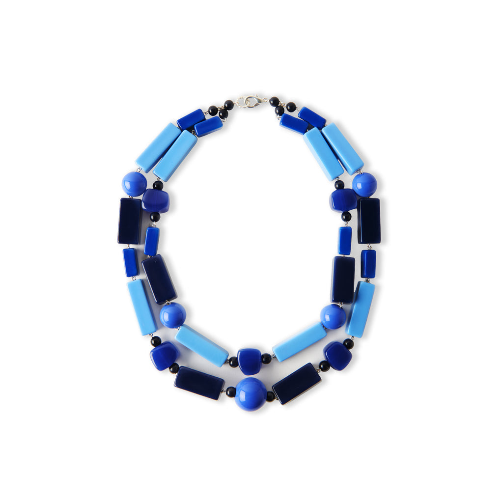 Navy blue statement necklaces shop