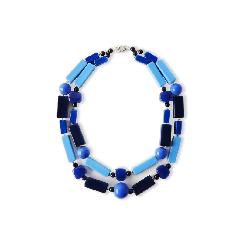 Blue statement necklace