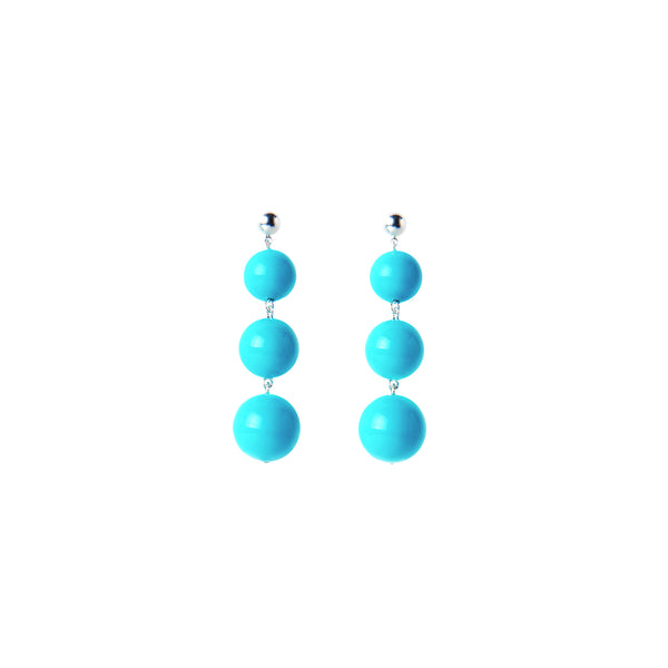 Light blue turquoise statement earrings