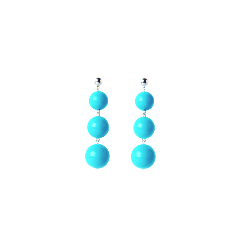 Light blue turquoise statement earrings