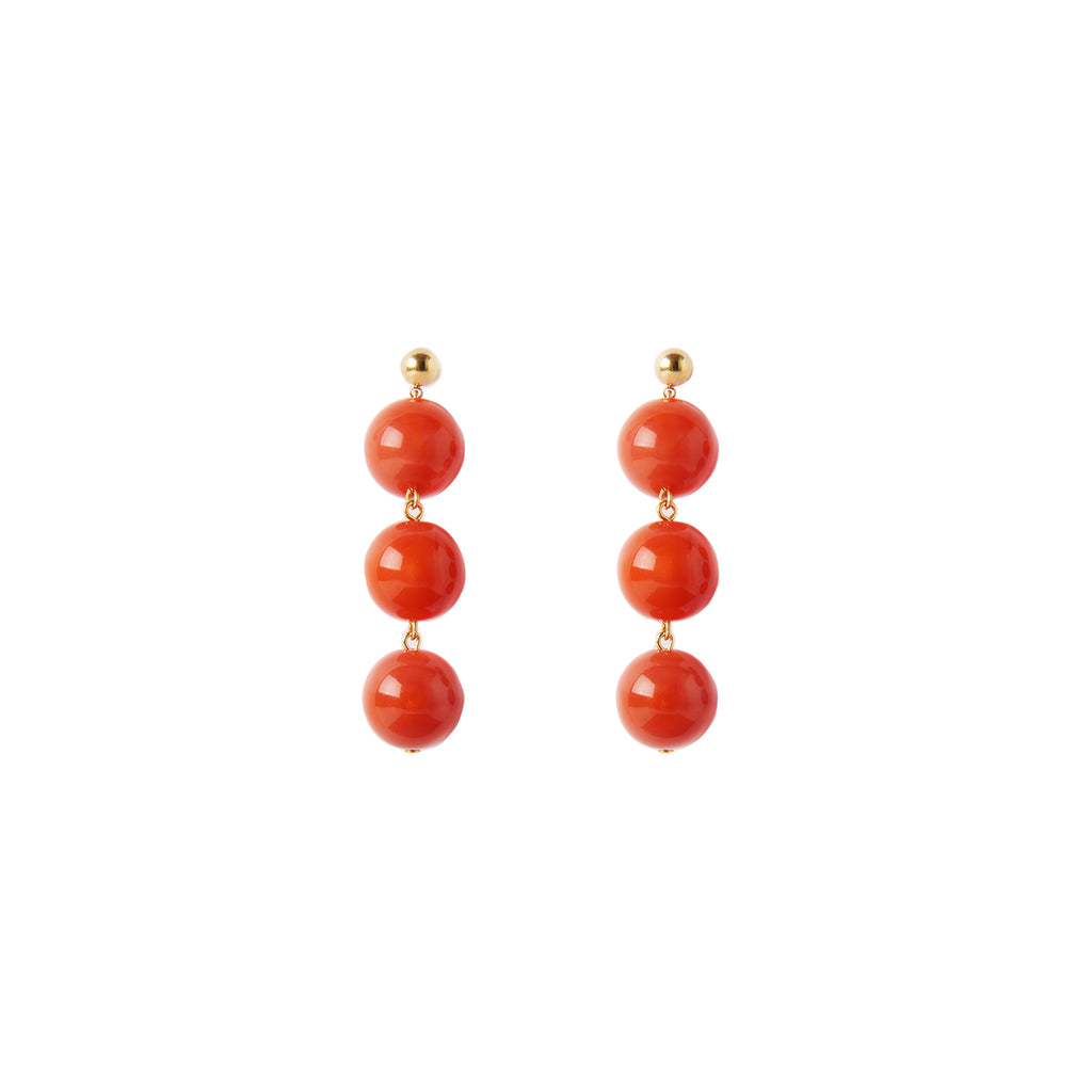 Coral statement outlet earrings