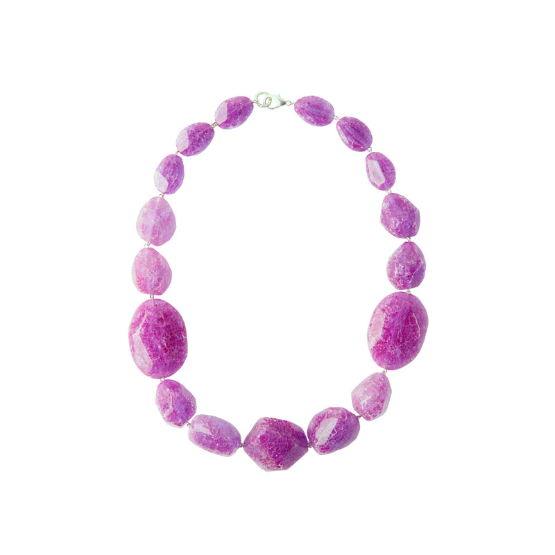 Purple resin statement necklace